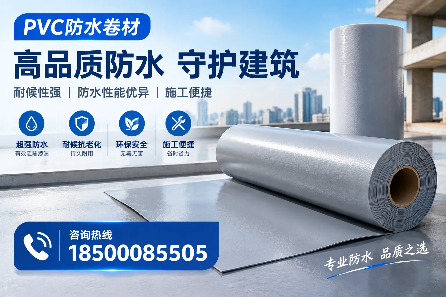 PVC防水卷材的防水效果评测，适合合肥的科学依据